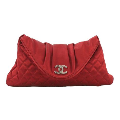 chanel satin half moon clutch|Chanel clutch heels.